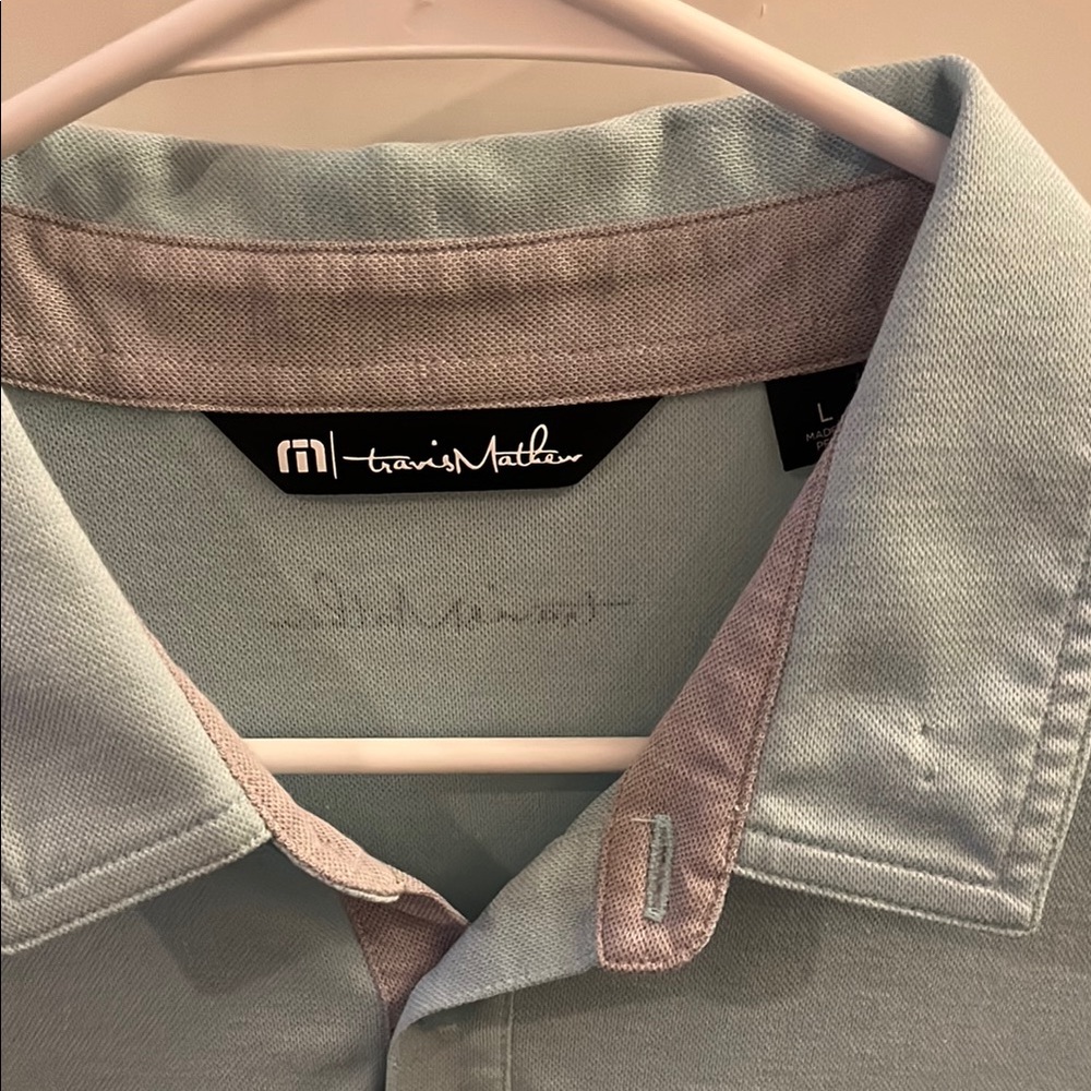 Travis Mathew Mint Green Polo Shirt
